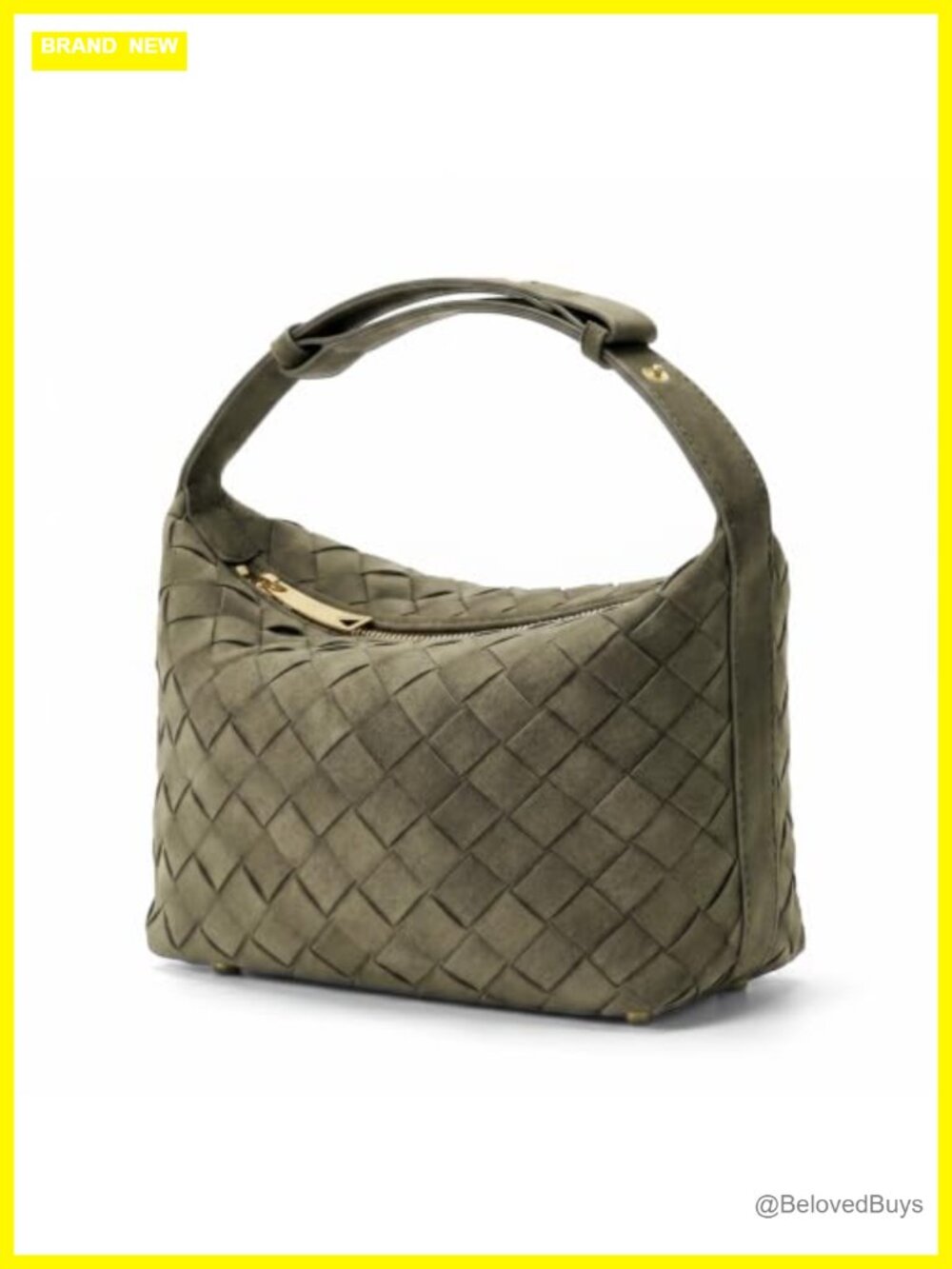 Woven Suede Hobo Handbag for Women